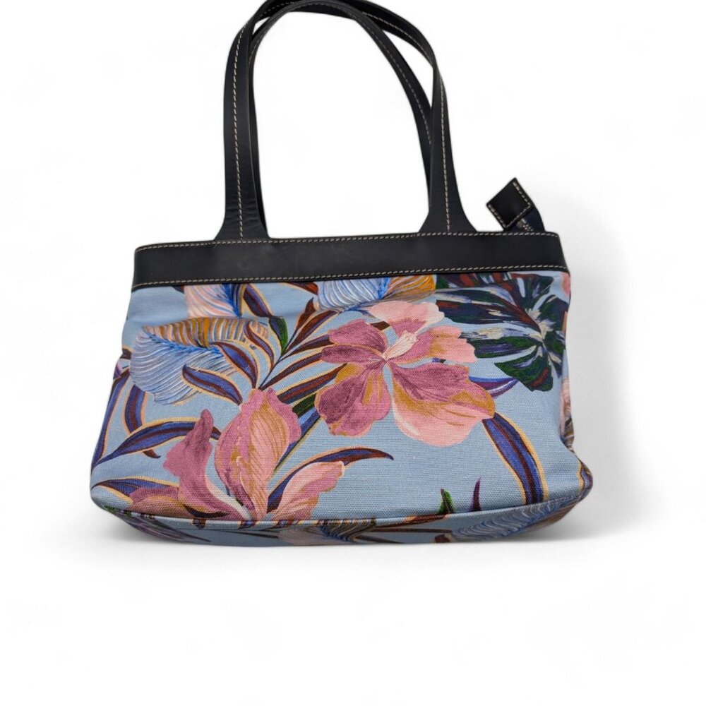 Rani Arabella Blue Tropical Floral Tote Bag - Made In Italy NWOT - Picture 16 of 16